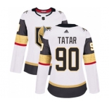 Women Adidas Vegas Golden Knights #90 Tomas Tatar Authentic White Away NHL Jersey