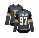 Women Adidas Vegas Golden Knights #97 David Clarkson Authentic Gray Home NHL Jersey