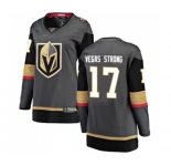 Women Vegas Golden Knights #17 Vegas Strong Authentic Black Home Fanatics Branded Breakaway NHL Jersey