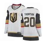 Women Vegas Golden Knights #20 Paul Thompson Authentic White Away Fanatics Branded Breakaway NHL Jersey