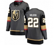 Women Vegas Golden Knights #22 Nick Holden Authentic Black Home Fanatics Branded Breakaway NHL Jersey