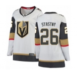 Women Vegas Golden Knights #26 Paul Stastny Authentic White Away Fanatics Branded Breakaway NHL Jersey