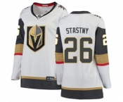 Women Vegas Golden Knights #26 Paul Stastny Authentic White Away Fanatics Branded Breakaway NHL Jersey