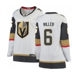 Women Vegas Golden Knights #6 Colin Miller Authentic White Away Fanatics Branded Breakaway NHL Jersey