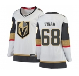 Women Vegas Golden Knights #68 T.J. Tynan Authentic White Away Fanatics Branded Breakaway NHL Jersey