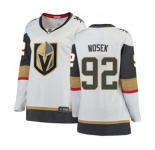 Women Vegas Golden Knights #92 Tomas Nosek Authentic White Away Fanatics Branded Breakaway NHL Jersey