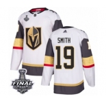 Women's Adidas Vegas Golden Knights #19 Reilly Smith Authentic White Away 2018 Stanley Cup Final NHL Jersey