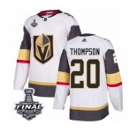 Women's Adidas Vegas Golden Knights #20 Paul Thompson Authentic White Away 2018 Stanley Cup Final NHL Jersey