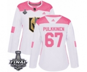 Women's Adidas Vegas Golden Knights #67 Teemu Pulkkinen Authentic White-Pink Fashion 2018 Stanley Cup Final NHL Jersey