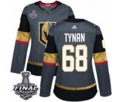 Women's Adidas Vegas Golden Knights #68 T.J. Tynan Authentic Gray Home 2018 Stanley Cup Final NHL Jersey