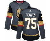 Women's Adidas Vegas Golden Knights #75 Ryan Reaves Authentic Gray Home NHL Jersey