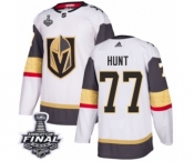 Women's Adidas Vegas Golden Knights #77 Brad Hunt Authentic White Away 2018 Stanley Cup Final NHL Jersey