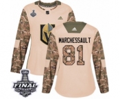 Women's Adidas Vegas Golden Knights #81 Jonathan Marchessault Authentic Camo Veterans Day Practice 2018 Stanley Cup Final NHL Jersey