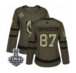 Women's Adidas Vegas Golden Knights #87 Vadim Shipachyov Authentic Green Salute to Service 2018 Stanley Cup Final NHL Jersey