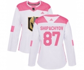 Women's Adidas Vegas Golden Knights #87 Vadim Shipachyov Authentic White-Pink Fashion NHL Jersey
