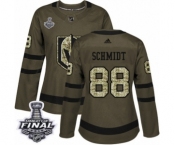 Women's Adidas Vegas Golden Knights #88 Nate Schmidt Authentic Green Salute to Service 2018 Stanley Cup Final NHL Jersey