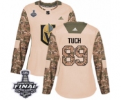 Women's Adidas Vegas Golden Knights #89 Alex Tuch Authentic Camo Veterans Day Practice 2018 Stanley Cup Final NHL Jersey