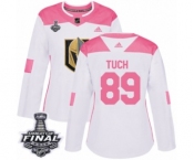 Women's Adidas Vegas Golden Knights #89 Alex Tuch Authentic White-Pink Fashion 2018 Stanley Cup Final NHL Jersey