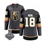Women's Vegas Golden Knights #18 James Neal Authentic Black Home Fanatics Branded Breakaway 2018 Stanley Cup Final NHL Jersey