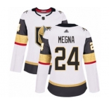 Women's Vegas Golden Knights #24 Jaycob Megna Authentic White Away Hockey Jersey