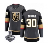 Women's Vegas Golden Knights #30 Malcolm Subban Authentic Black Home Fanatics Branded Breakaway 2018 Stanley Cup Final NHL Jersey