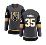 Women's Vegas Golden Knights #35 Oscar Dansk Authentic Black Home Fanatics Branded Breakaway NHL Jersey