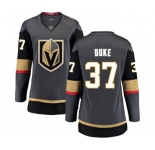 Women's Vegas Golden Knights #37 Reid Duke Authentic Black Home Fanatics Branded Breakaway NHL Jersey