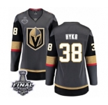 Women's Vegas Golden Knights #38 Tomas Hyka Authentic Black Home Fanatics Branded Breakaway 2018 Stanley Cup Final NHL Jersey