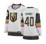 Women's Vegas Golden Knights #40 Garret Sparks Authentic White Away Fanatics Branded Breakaway Hockey Jersey