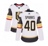 Women's Vegas Golden Knights #40 Garret Sparks Authentic White Away Hockey Jersey