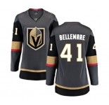 Women's Vegas Golden Knights #41 Pierre-Edouard Bellemare Authentic Black Home Fanatics Branded Breakaway NHL Jersey