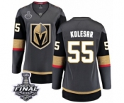 Women's Vegas Golden Knights #55 Keegan Kolesar Authentic Black Home Fanatics Branded Breakaway 2018 Stanley Cup Final NHL Jersey