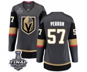 Women's Vegas Golden Knights #57 David Perron Authentic Black Home Fanatics Branded Breakaway 2018 Stanley Cup Final NHL Jersey