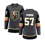 Women's Vegas Golden Knights #57 David Perron Authentic Black Home Fanatics Branded Breakaway NHL Jersey