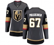Women's Vegas Golden Knights #67 Teemu Pulkkinen Authentic Black Home Fanatics Branded Breakaway NHL Jersey
