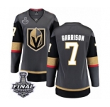 Women's Vegas Golden Knights #7 Jason Garrison Authentic Black Home Fanatics Branded Breakaway 2018 Stanley Cup Final NHL Jersey