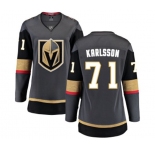 Women's Vegas Golden Knights #71 William Karlsson Authentic Black Home Fanatics Branded Breakaway NHL Jersey
