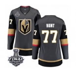 Women's Vegas Golden Knights #77 Brad Hunt Authentic Black Home Fanatics Branded Breakaway 2018 Stanley Cup Final NHL Jersey