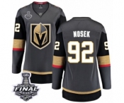 Women's Vegas Golden Knights #92 Tomas Nosek Authentic Black Home Fanatics Branded Breakaway 2018 Stanley Cup Final NHL Jersey