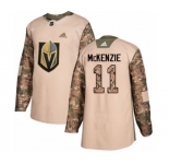 Youth Adidas Vegas Golden Knights #11 Curtis McKenzie Authentic Camo Veterans Day Practice NHL Jersey