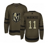 Youth Adidas Vegas Golden Knights #11 Curtis McKenzie Authentic Green Salute to Service NHL Jersey