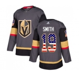 Youth Adidas Vegas Golden Knights #19 Reilly Smith Authentic Gray USA Flag Fashion NHL Jersey