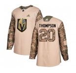 Youth Adidas Vegas Golden Knights #20 Paul Thompson Authentic Camo Veterans Day Practice NHL Jersey