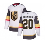 Youth Adidas Vegas Golden Knights #20 Paul Thompson Authentic White Away NHL Jersey
