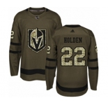 Youth Adidas Vegas Golden Knights #22 Nick Holden Authentic Green Salute to Service NHL Jersey