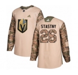 Youth Adidas Vegas Golden Knights #26 Paul Stastny Authentic Camo Veterans Day Practice NHL Jersey