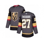 Youth Adidas Vegas Golden Knights #27 Shea Theodore Authentic Gray Home NHL Jersey