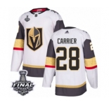 Youth Adidas Vegas Golden Knights #28 William Carrier Authentic White Away 2018 Stanley Cup Final NHL Jersey