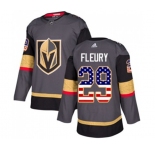 Youth Adidas Vegas Golden Knights #29 Marc-Andre Fleury Authentic Gray USA Flag Fashion NHL Jersey