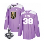 Youth Adidas Vegas Golden Knights #38 Tomas Hyka Authentic Purple Fights Cancer Practice 2018 Stanley Cup Final NHL Jersey